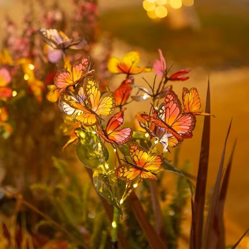 Solar LED Butterfly Flower Light