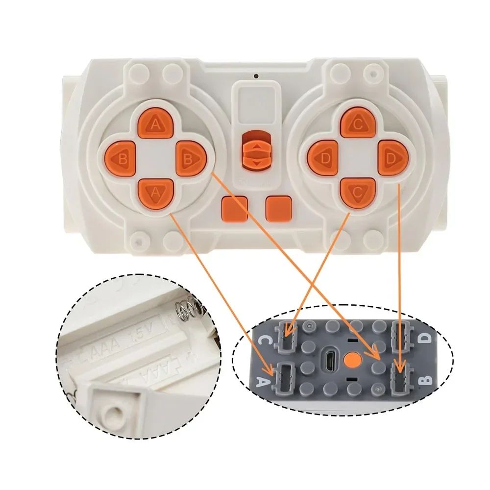 8-Way Remote Control Building Blocks Motor Kit with APP Programming – PF Compatible MOC Power Set