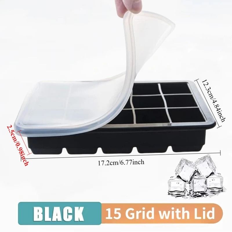 Silicone Ice Cube Molds Reusable Cocktail Freezer Tray