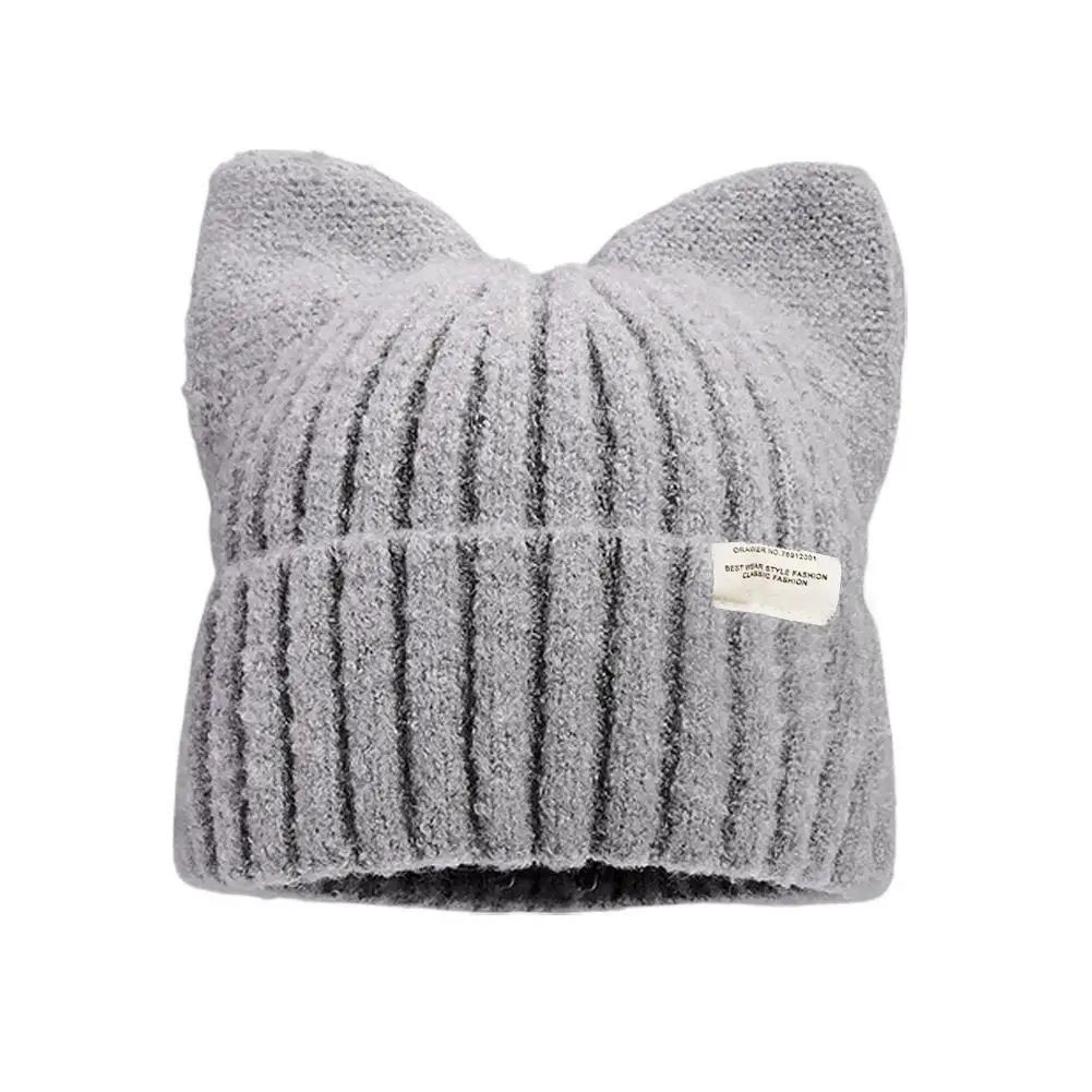 Cute Cat Ear Knitted Winter Beanie