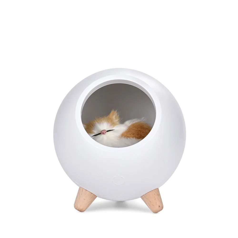 Whiskers-in-the-Woods Kitten Nest Lamp