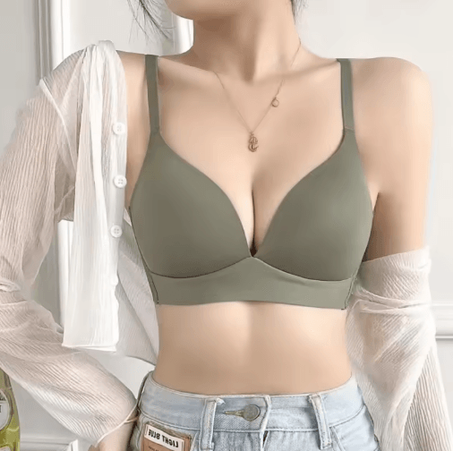 SakuraSmooth Seamless 3/4 Cup Wireless Push Up Bralette for Women