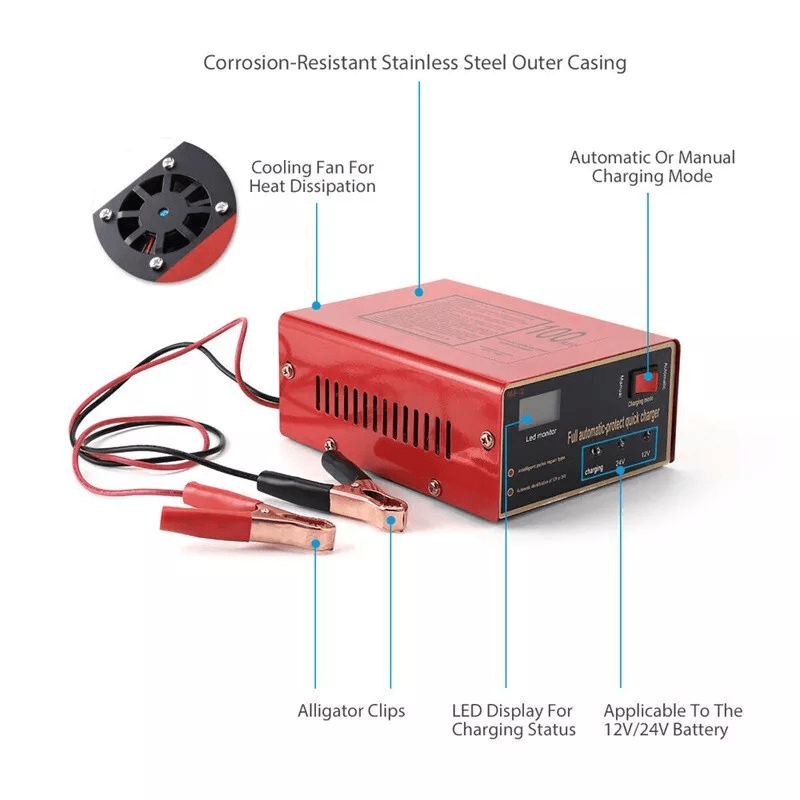 Pro Series Maintenance Free, Battery Charger for Electric Cars