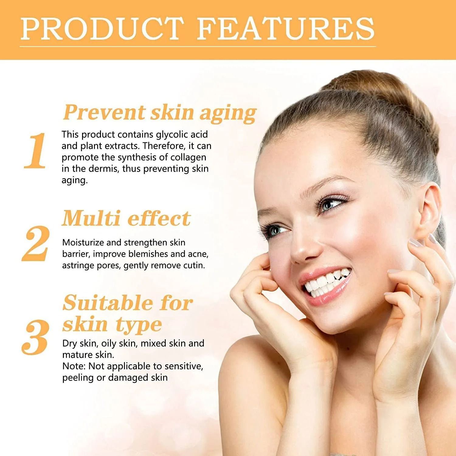 Glycolic Acid 7 Percent Toning Solution for Acne Removal and Skin Rejuvenation 100ml