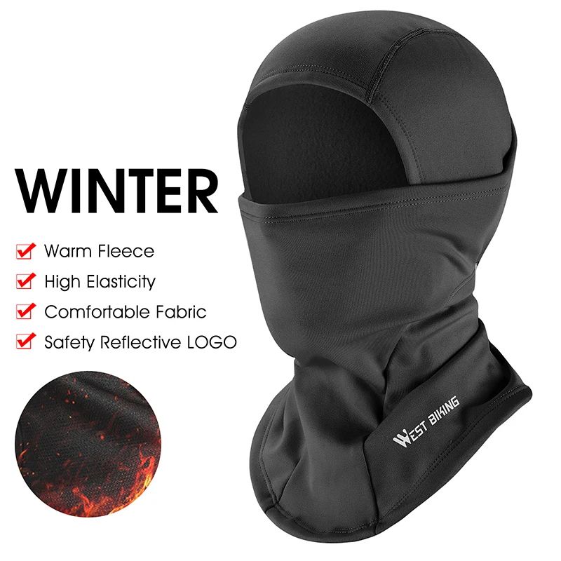 WEST BIKING Winter Fleece Balaclava Windproof Thermal Face Mask