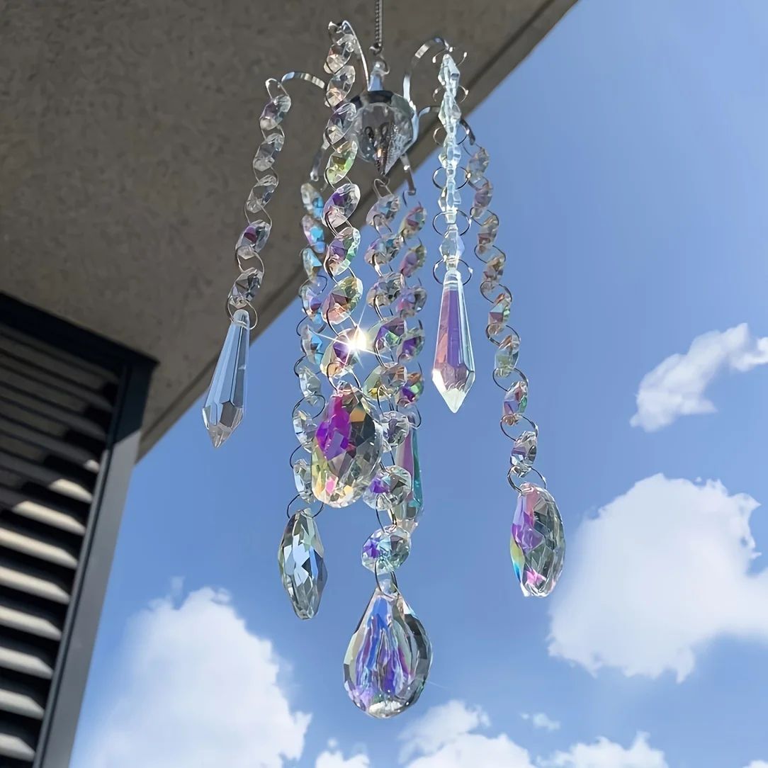 Crystal Chandelier Wind Chimes Rainbow Suncatcher