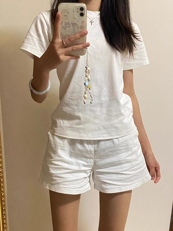 White Shorts For Women, Elegance Women Shorts, High Waisted A Line Slim Casual Hot Girl Straight Pants