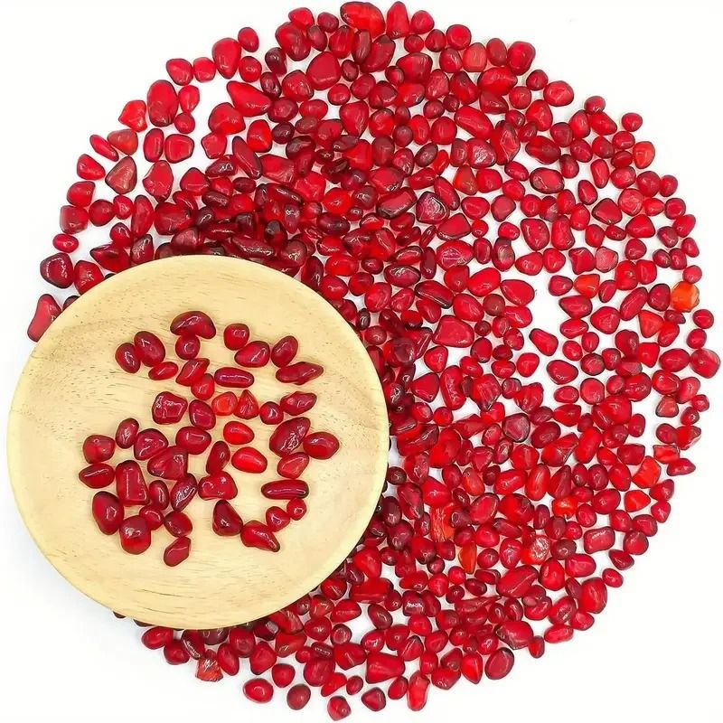 Premium Red Glass Gravel for Aquarium and Vase Decoration