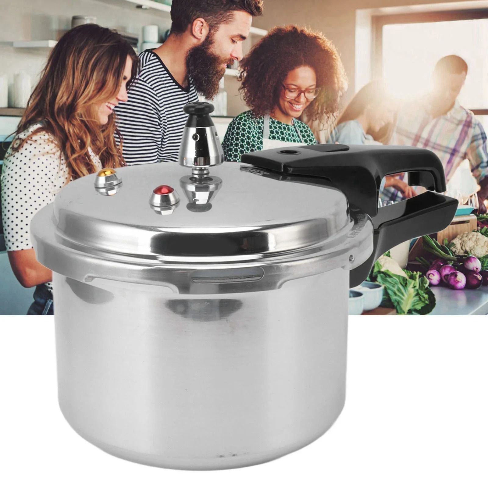 3 Liter Aluminum Alloy Pressure Cooker Mini Gas Stove Cooking Pot