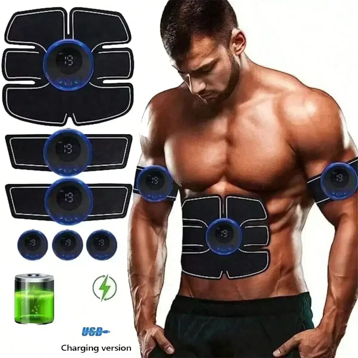 Rechargeable Abs Stimulator Muscle Trainer