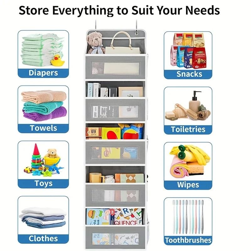 5 Shelf Hanging Storage Organizer Behind Door