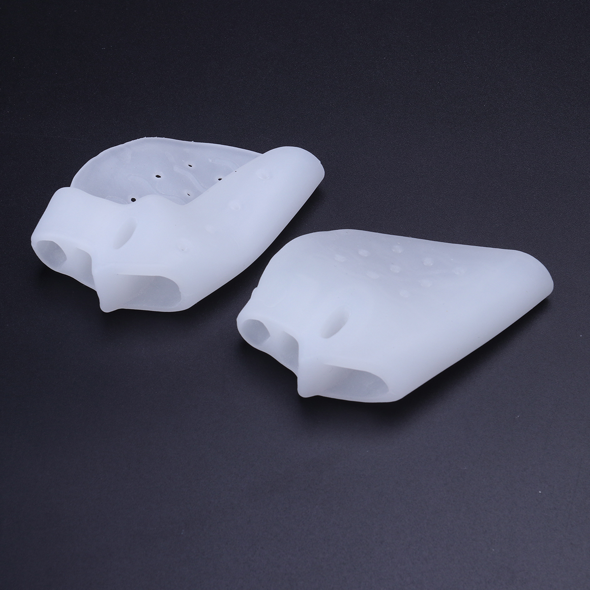 Gel Toe Separator Protector for Bunion Relief with Forefoot Cushion Pad – 3-Toe Holes Toe Spacer for Hallux big