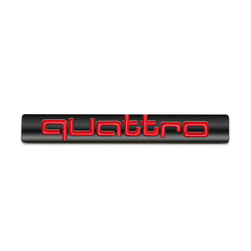 Quattro Logo Metal, Front Grill Badge, Car Emblem Sticker Decals