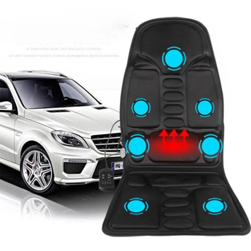 Lumbar Massage Mat Cushion Heating Vibrating Neck Back Pain Relief Pad