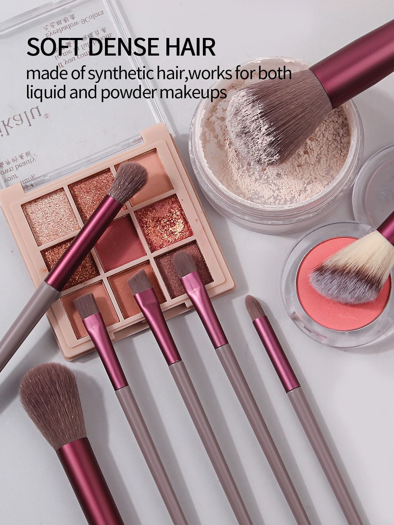 13PCS Professional Makeup Brushes Set Soft Fluffy Foundation Eyeshadow Blending Blush Kabuki Tool