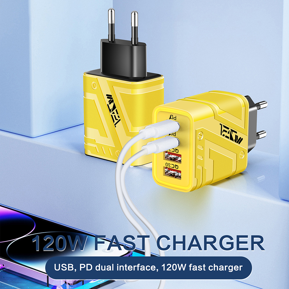 Fast Charger Ports USB PD Charger Adapter Wall Charger for Phones
