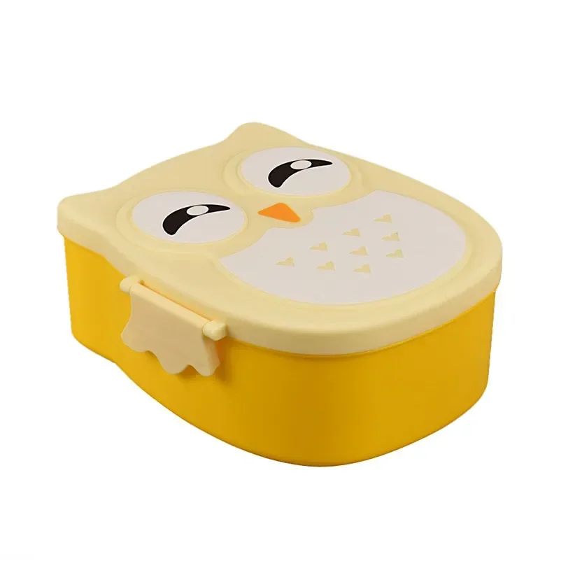 Cartoon Owl Kids Lunch Box Bento – Microwave Safe Cute School Food Container
