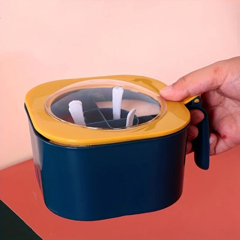 4 in 1 Seasoning Box with Lid and Spoons Large Capacity
