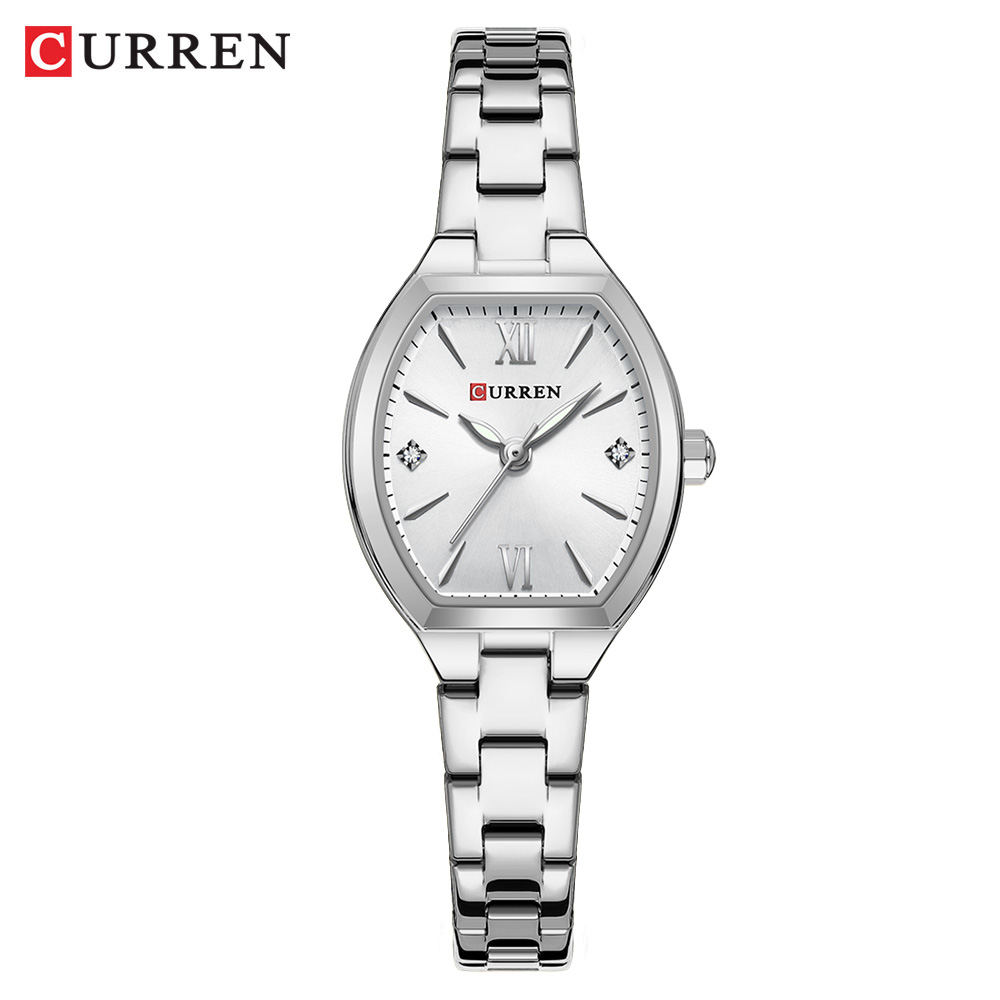 Women's Elastic Band Retro Quartz Watch, Fashionable Barrel-Shaped Elegant Design