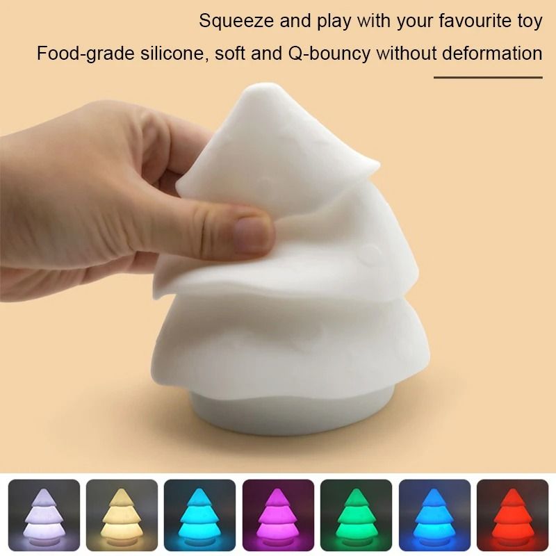 Christmas Tree Silicone Atmosphere Night Light