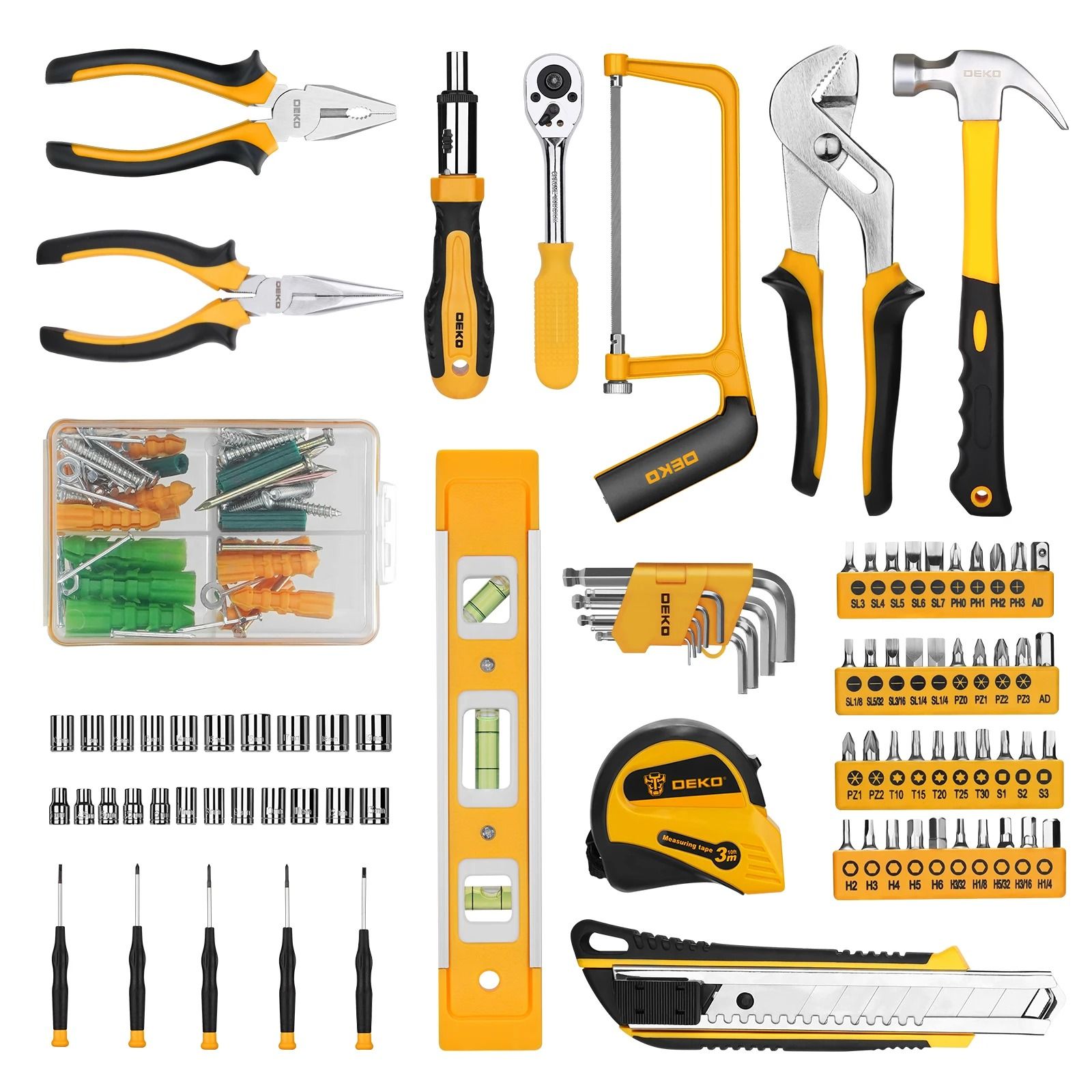 228-Piece Professional Auto Repair & Mixed Tool Set