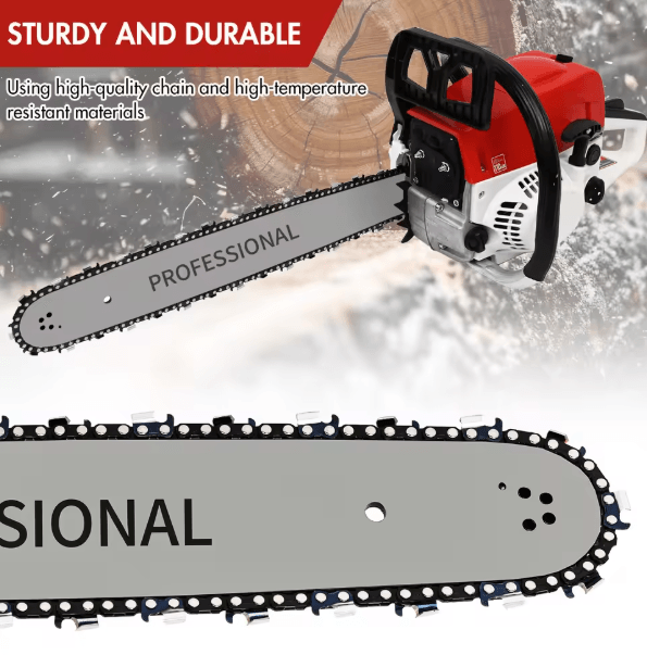 52cc 2 Stroke 20 Inch Gas Chainsaw Portable Air Cooled Wood Cutting Saw for Logging and Firewood