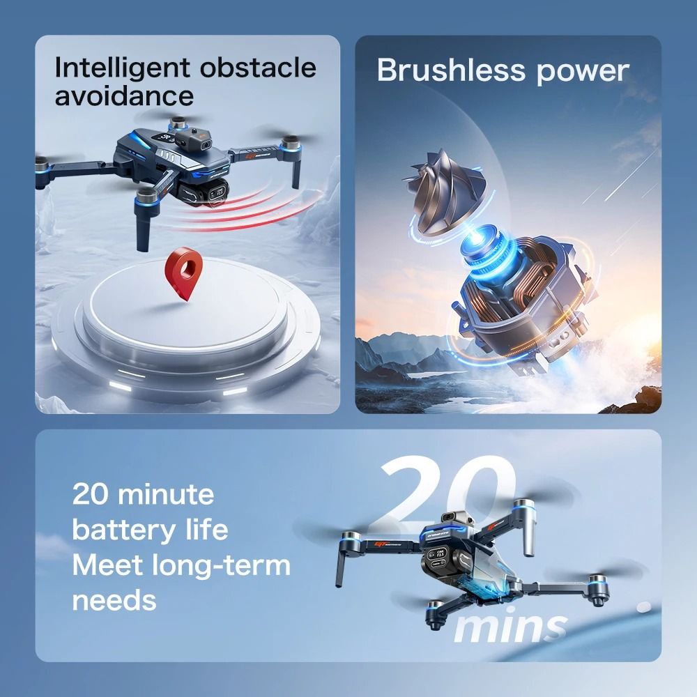 Professional Drone with 4K 6K 8K Camera Obstacle Avoidance and Folding Design