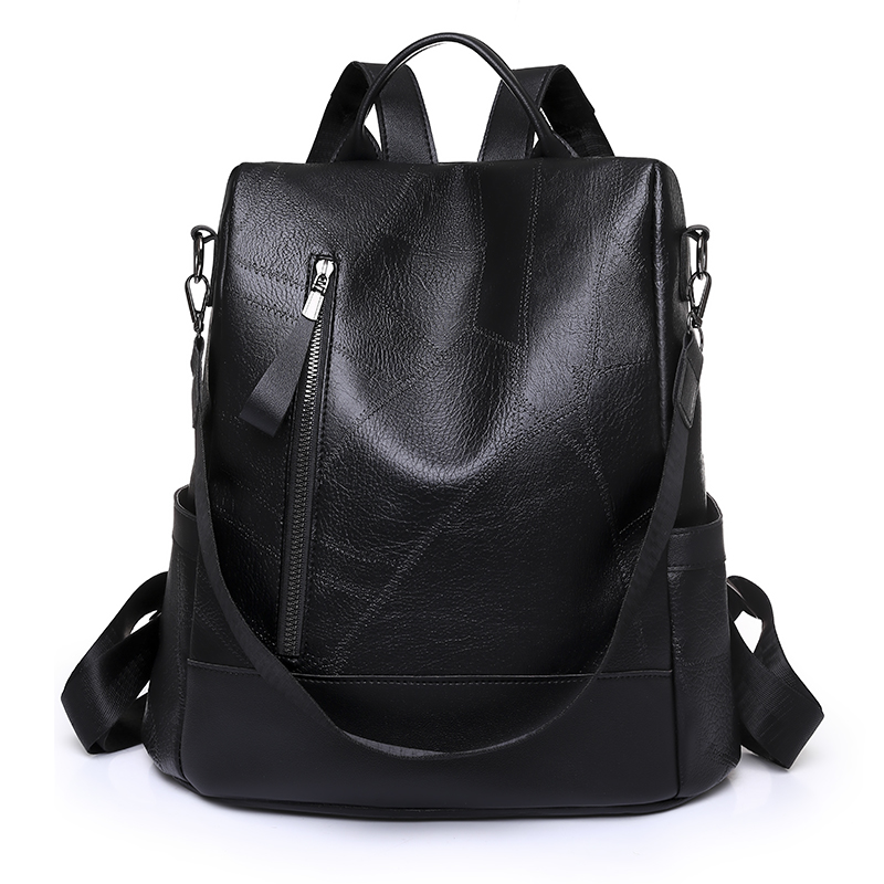 Elegant Anti Theft Backpack Women PU Leather Travel Purse Bag
