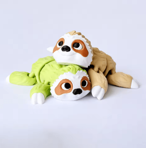 FlexiCritters Articulated Sloth & Koala Figurines 3D Printed Cute Desk Decor