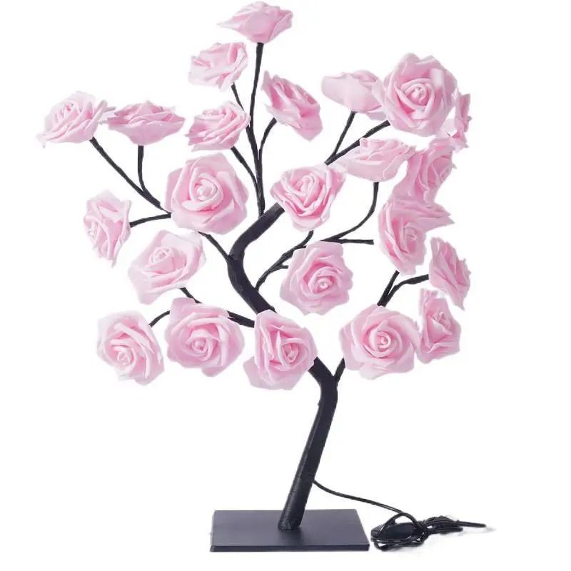 24 LED Rose Tree Lamp USB Fairy Flower Night Light
