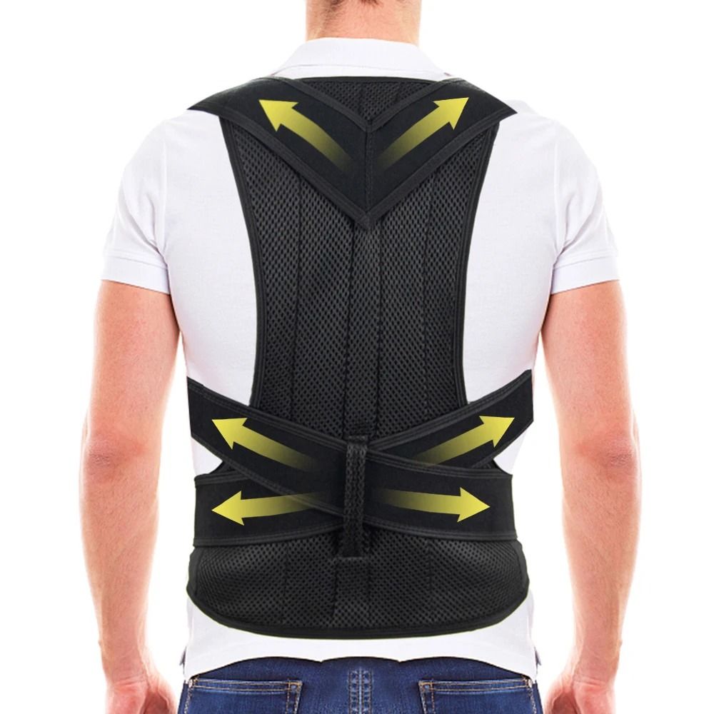 Adjustable Posture Corrector Back Brace Belt with Lumbar Support for Men and Women