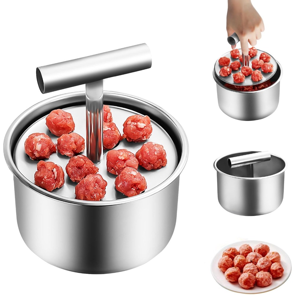 Stainless Steel Meatball Maker Press Mold Ergonomic Handle