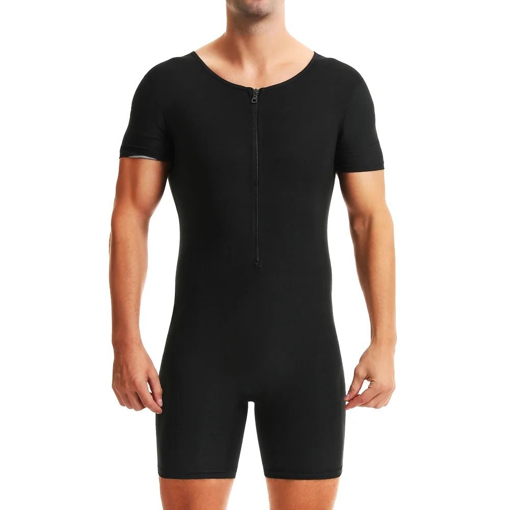Men Sauna Suit Hot Sweating Jumpsuit Waist Trainer Weight Loss Bodysuit