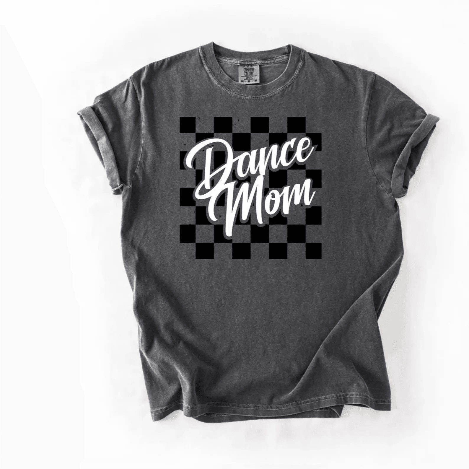 Checkered Dance Mom Shirt Trendy Graphic Tee Dance Competition Mom Gift