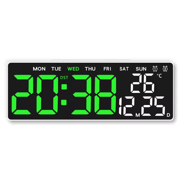 USB LED Digital Alarm Clock with Temperature & Dual Alarm – Modern Desk Clock with Auto Dimming & Snooze (12/24H Display