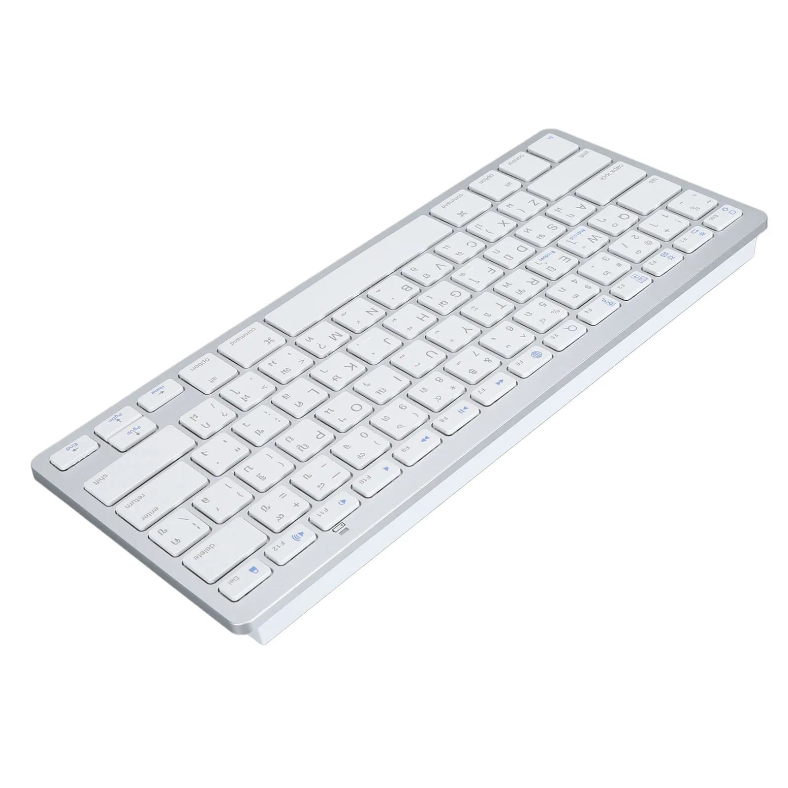 Bilingual Ultra-Slim Portable Bluetooth Keyboard with Scissor Switch Keys