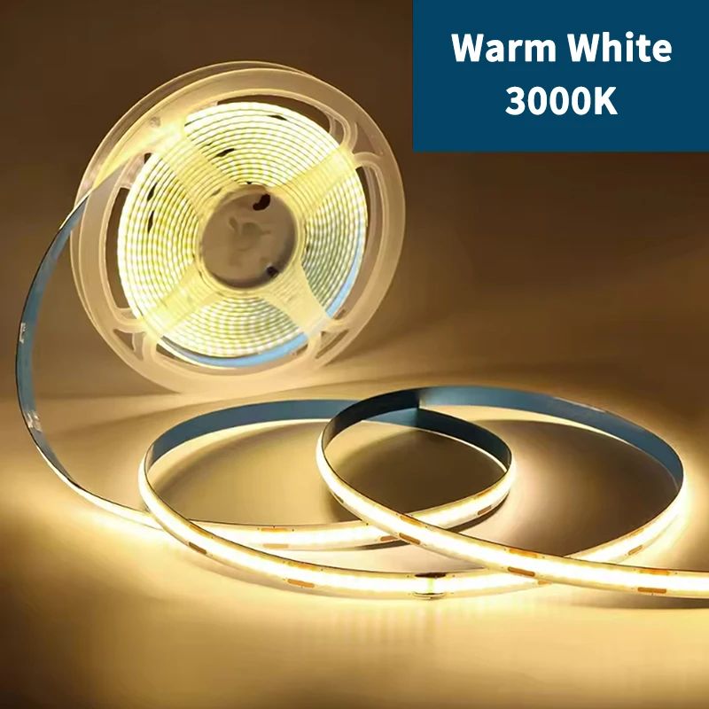 USB COB LED Strip Light 320 LEDs/m – High Density Flexible Lighting (3000K/4000K/6000K)