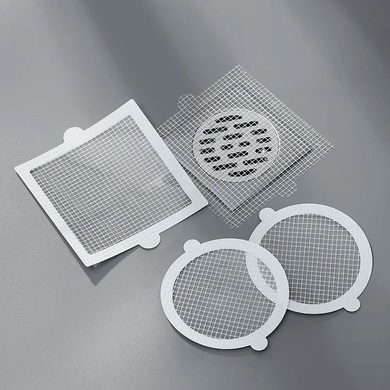 Disposable Shower and Sink Drain Hair Catcher Mesh Sticker Set