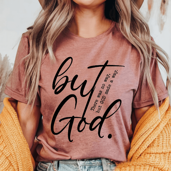 But God Shirt Christian Minimalist Bible Verse Tee Inspirational Faith Gift