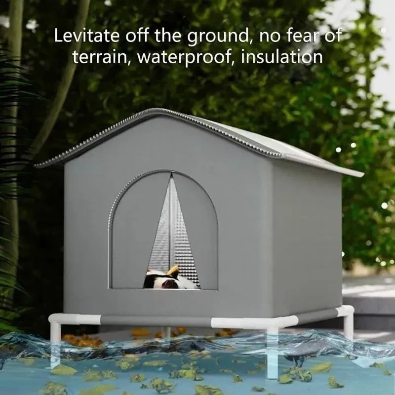 Outdoor Waterproof Pet Shelter for Cats and Small Dogs