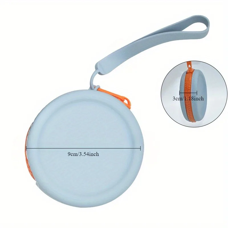 Mini Zipper Silicone Makeup Bag, Waterproof Coin Wallet, Headphone Storage