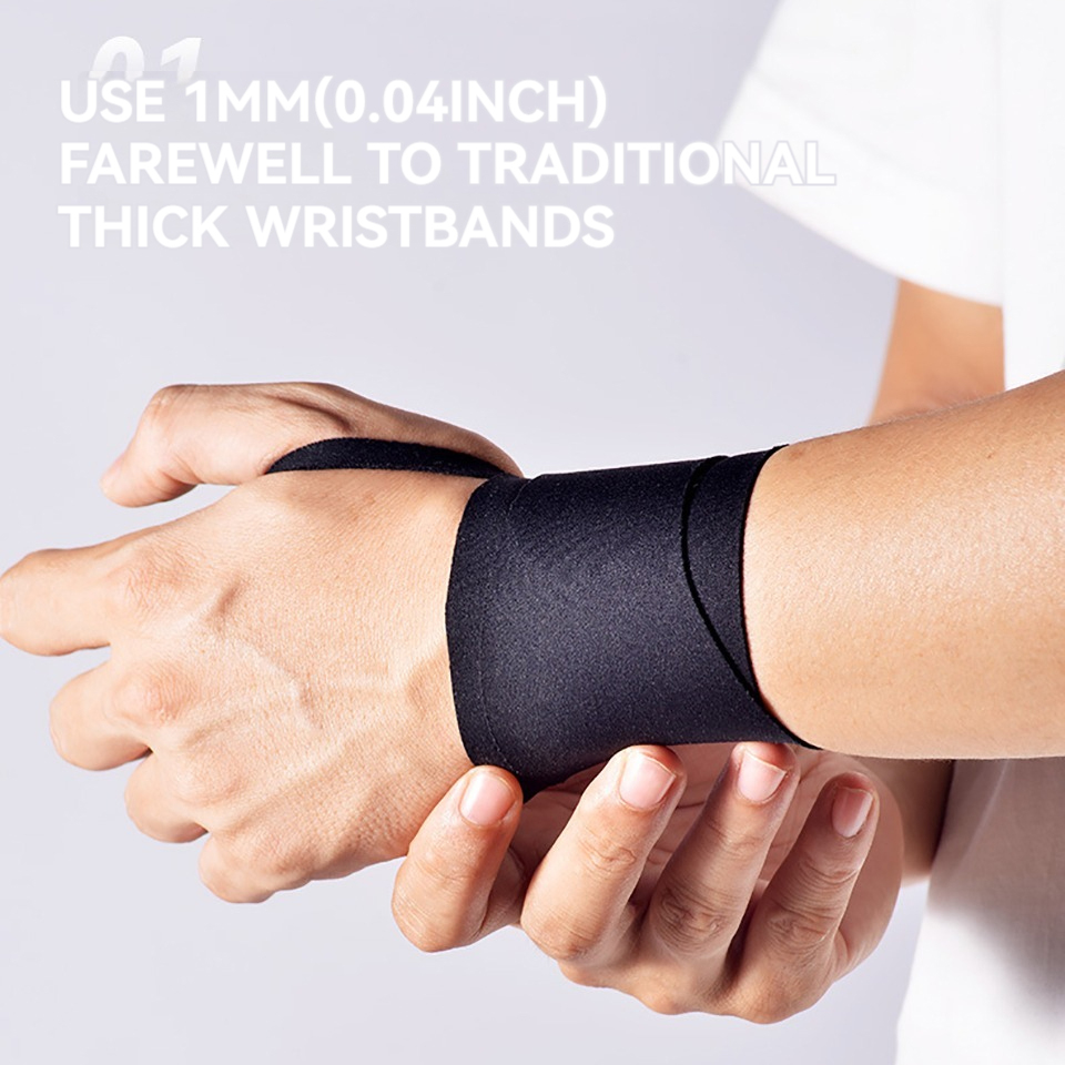 Thin Compression Wrist Brace Guard, Exercise Support for Sprain Tendon Pain, Adjustable for Men Women