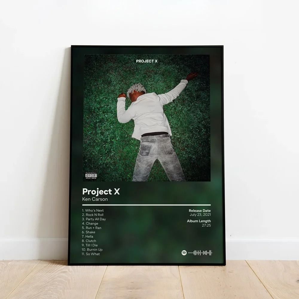 Ken Carson A Great Chaos Album Poster Custom Hip Hop Canvas Wall Art
