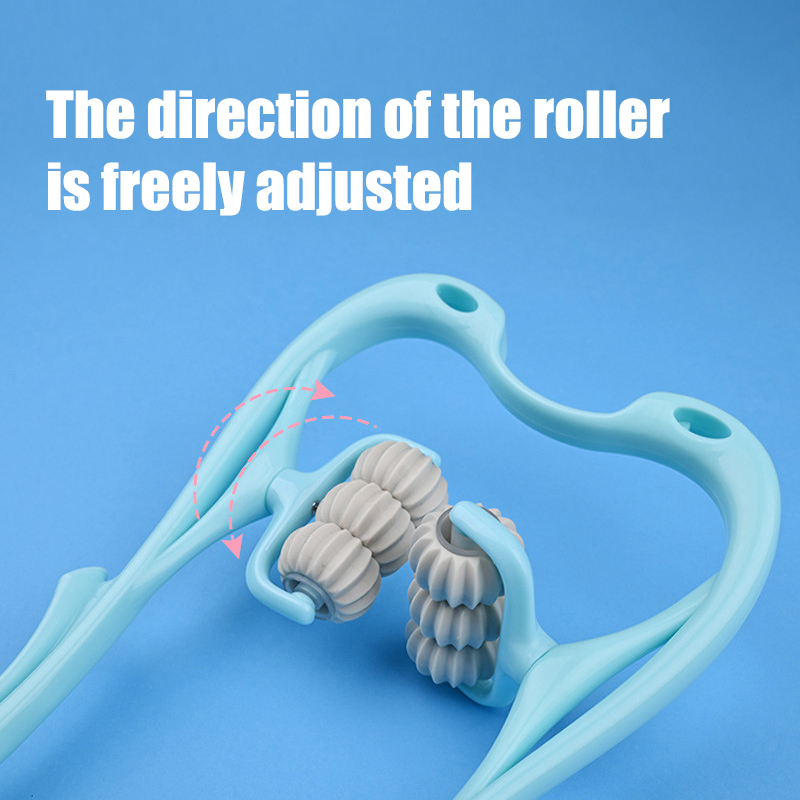 Manual Neck Clamp Cervical Neck Massager, Multifunctional Kneading Roller, 6-Ball Shoulder And Neck Relaxation Massager