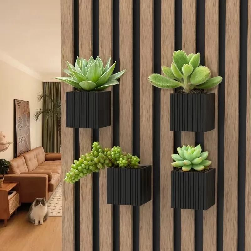 Square Acoustic Panel Shelf Soundproof Panel Rack Wall Plant Display