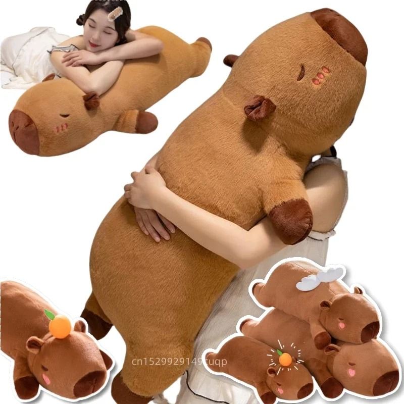 Giant Kawaii Capybara Plush Pillow Soft Lying Plush Toy