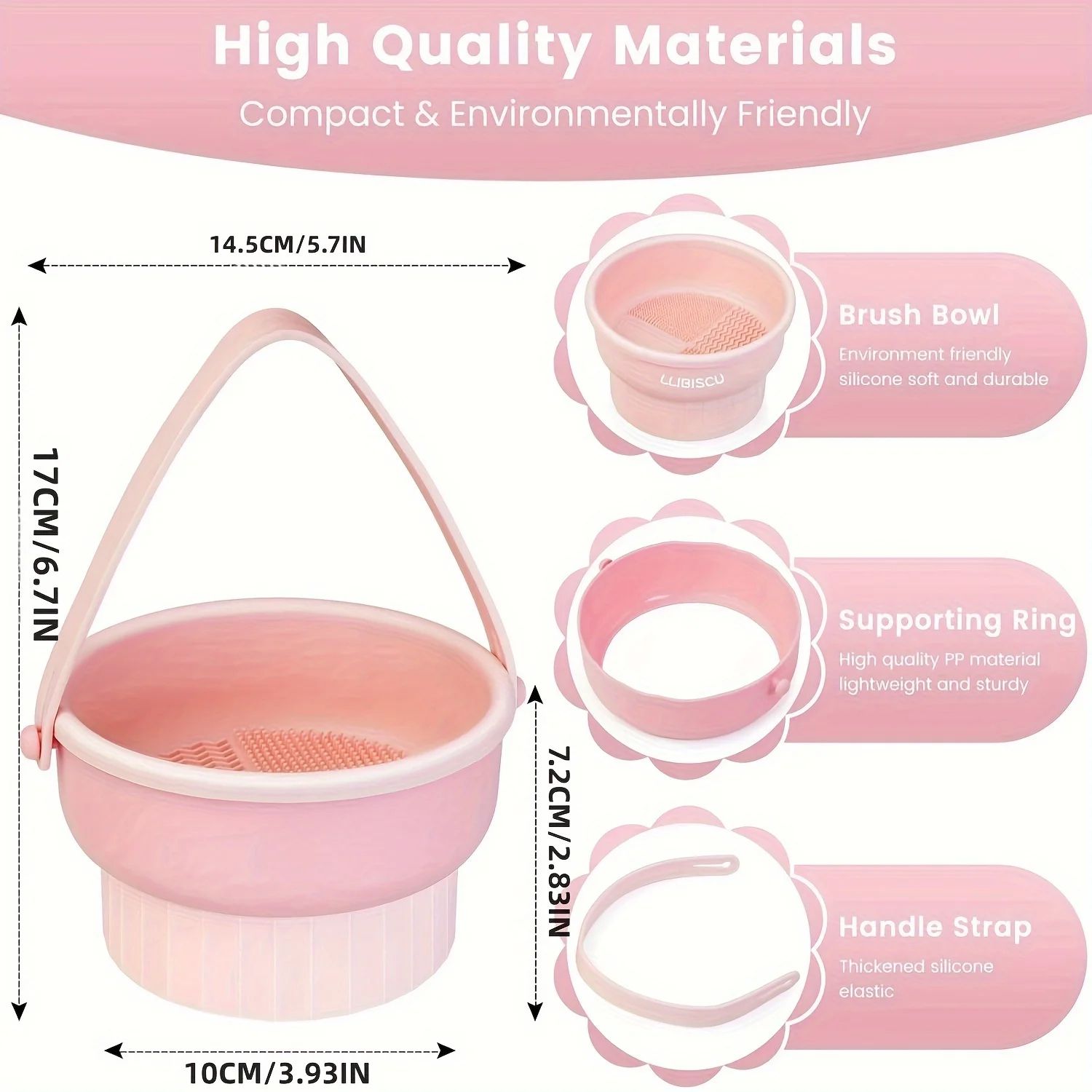 CleanEase 3-in-1 Silicone Makeup Brush Cleaner Mat & Drying Rack – All-in-One Beauty Brush Care Kit