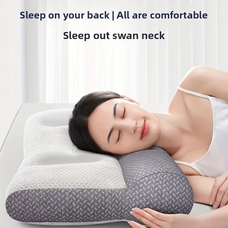 Breathable Knitted Neck Support Pillow Suitable for All Seasons Soft Sleep Traction Pillow