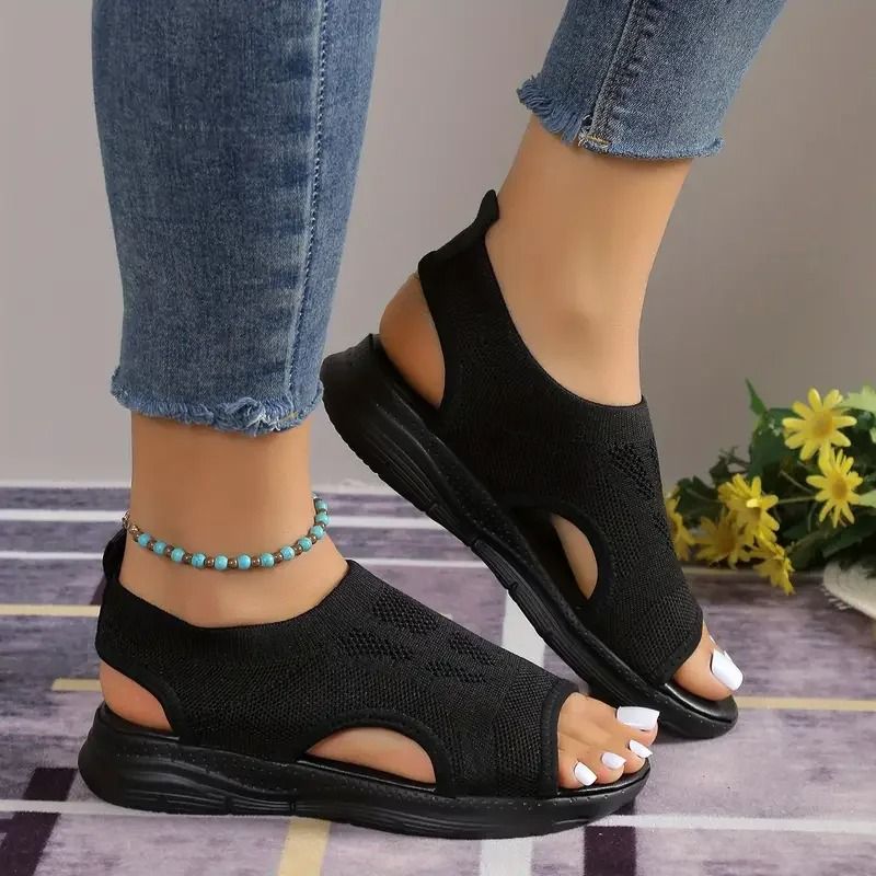 Womens Mesh Breathable Summer Sandals with Thick Sole Comfort