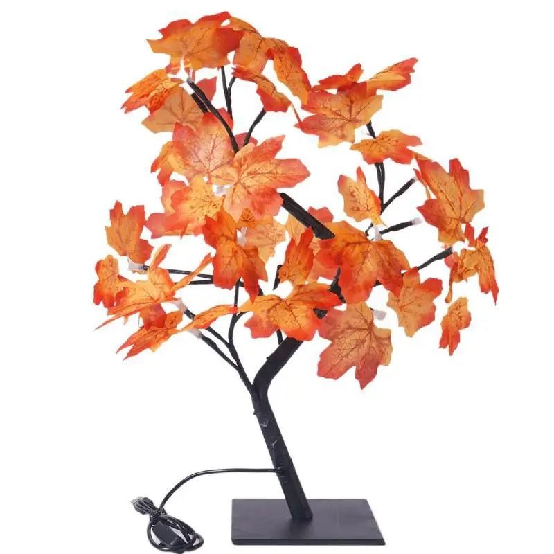 Artificial Bonsai Desktop Tree Lamp – USB/Battery Powered LED Night Light